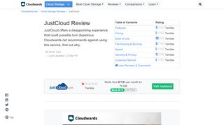 
                            3. JustCloud Review - Updated 2019