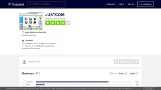 
                            8. JUSTCOM Reviews - au.trustpilot.com