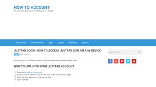 
                            8. JustFab Login: How to Access JustFab.com on Any Device ? How To ...