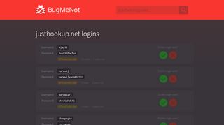 
                            8. justhookup.net passwords - BugMeNot