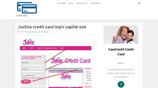 
                            3. Justice credit card login capital one - Credit card