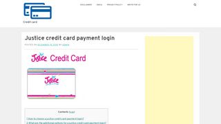 
                            4. Justice credit card payment login - Credit card