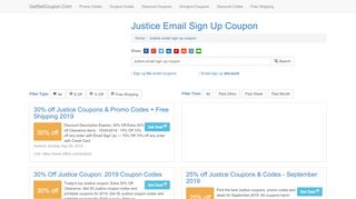 
                            5. Justice Email Sign Up Coupon - getsetcoupon.com
