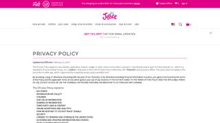 
                            4. Justice Privacy Policy | Justice