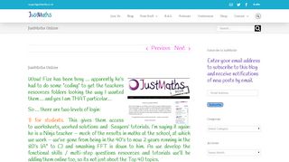 
                            4. JustMaths Online | - JustMaths