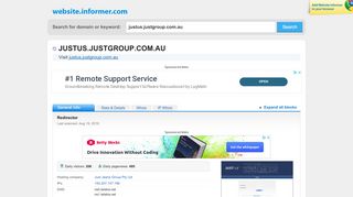
                            4. justus.justgroup.com.au at WI. Redirector - Website Informer
