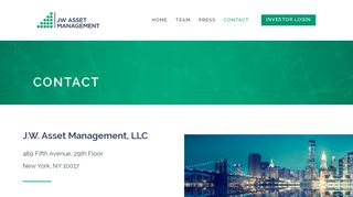 
                            6. JW Asset Management | Contact