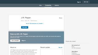 
                            9. J.W. Pepper | LinkedIn