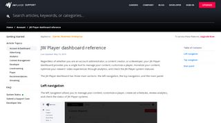 
                            4. JW Player dashboard reference | JW Player Support