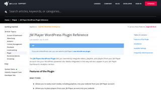 
                            8. JW Player WordPress Plugin Reference | JW Player Support