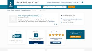 
                            6. JWB Property Management, LLC. | Better Business Bureau® Profile