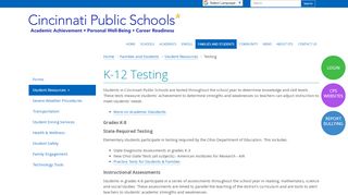 
                            8. K-12 Testing | Cincinnati Public Schools