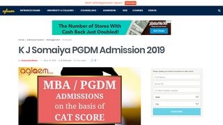 
                            2. K J Somaiya PGDM Admission 2019 | AglaSem Admission