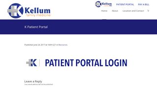 
                            1. K Patient Portal - Kellum Family Medicine