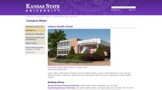 
                            1. K-State campus map: Lafene Student Health at Mercy Health Center