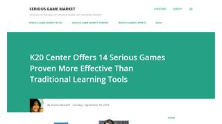 
                            3. K20 Center Offers 14 Serious Games Proven More Effective Than ...