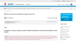 
                            6. K2633: Instructions for submitting a support case to F5 - AskF5