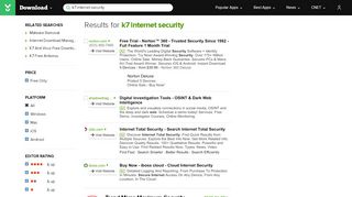 
                            9. K7 Internet Security - Free downloads and reviews - CNET ...
