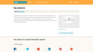 
                            6. Ka Remsl (Ka.remsl.in) full social media engagement report ...