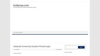 
                            9. Kabarak University Student Portal Login - Unikenya.com