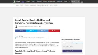 
                            7. Kabel Deutschland – Hotline und Kundenservice kostenlos ...