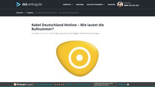 
                            8. Kabel Deutschland Hotline - Wie lautet die Rufnummer?