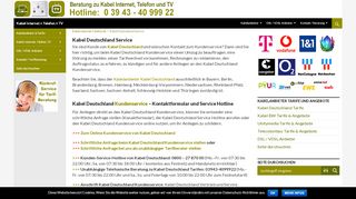 
                            5. Kabel Deutschland Kundenservice - Kontakt, Beratung ...