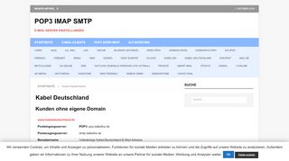 
                            6. Kabel Deutschland - POP3 IMAP SMTP