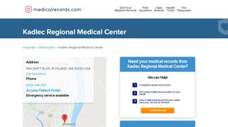 
                            9. Kadlec Regional Medical Center | MedicalRecords.com