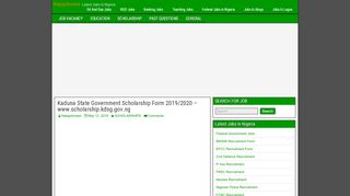 
                            8. Kaduna State Government Scholarship ... - naijajobnews.com