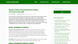 
                            6. Kaduna State University Portal Login | www.kasu.edu.ng ...