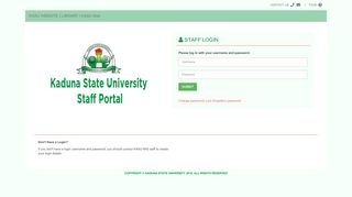 
                            4. Kaduna State University Staff Portal - Kasu.ng