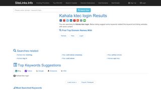
                            5. Kahala ktec login Results For Websites Listing - SiteLinks.Info