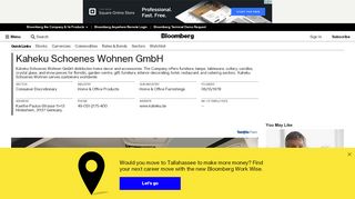 
                            2. Kaheku Schoenes Wohnen GmbH - bloomberg.com