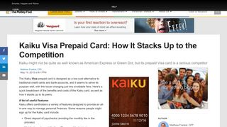
                            3. Kaiku Visa Prepaid Card: How It Stacks Up to the ...