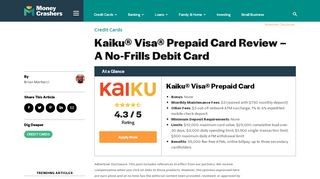 
                            5. Kaiku Visa Prepaid Card Review - A No-Frills Debit Card