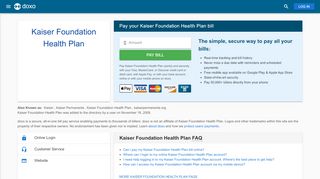 
                            9. Kaiser Foundation Health Plan | Pay Your Bill Online ...