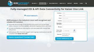 
                            6. Kaiser One Link EDI & API Full-Service Integration | B2BGateway