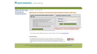 
                            7. Kaiser Permanente Mid Atlantic - Online Bill Pay