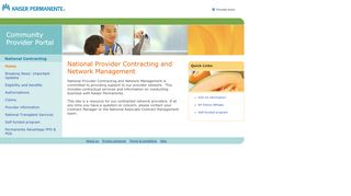 
                            5. Kaiser Permanente National Provider Contracting and Network ...