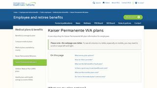 
                            7. Kaiser Permanente WA plans | Washington State Health Care ...