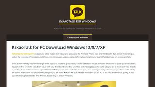 
                            9. KakaoTalk for PC Download Windows 10/8/7/XP