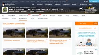 
                            7. Kakatiya University - [KU], Warangal - News and ...