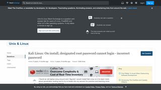 
                            1. Kali Linux: On install, designated root password cannot ...