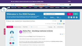 
                            3. Kalixa Pay - forums.moneysavingexpert.com