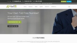 
                            3. Kall8 : Vanity, 1 800 Numbers, & Toll Free Phone Services ...