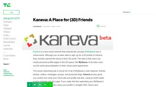 
                            6. Kaneva: A Place for (3D) Friends – TechCrunch