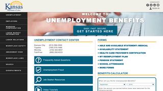 
                            10. Kansas Department of Labor: HOME - Benefits