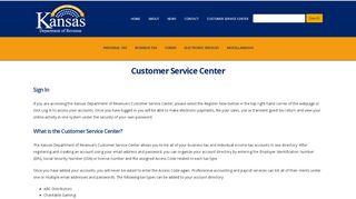 
                            1. Kansas Department of Revenue - Customer Service Center