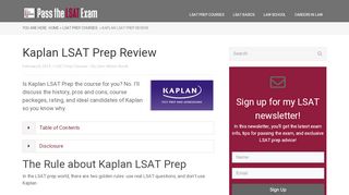 
                            9. Kaplan LSAT Prep: Is Kaplan the LSAT Prep Course for You?